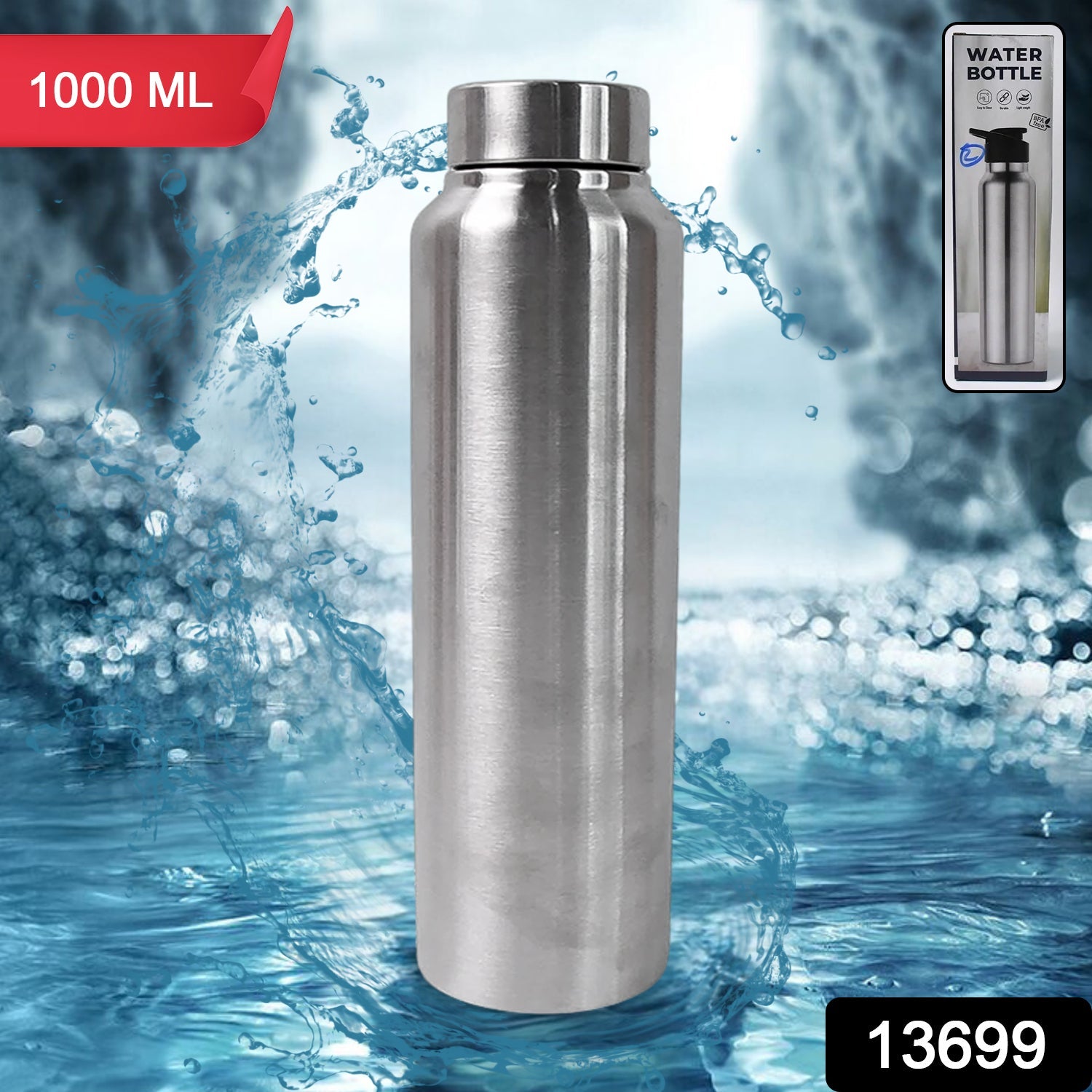 Stainless Steel Vacuum-Insulated Drink Water Bottle (1000 ML) Stainless Steel Vacuum-Insulated Drink Water Bottle (1000 ML)